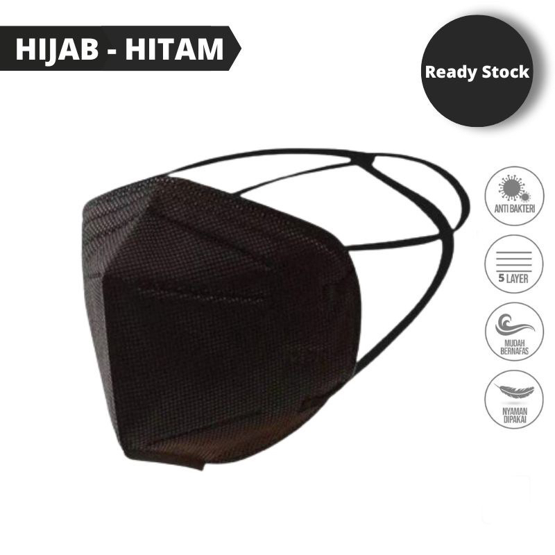 MASKER KN95 HIJAB HEADLOOP 5PLY (10pcs)