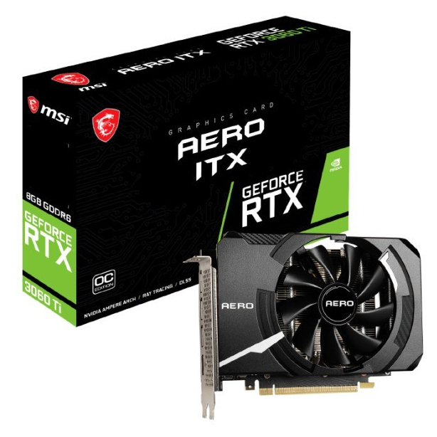 MSI VGA RTX 3060 Ti AERO ITX 8G OC LHR