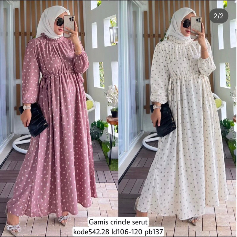 Mahesa_store | Gamis crincle serut