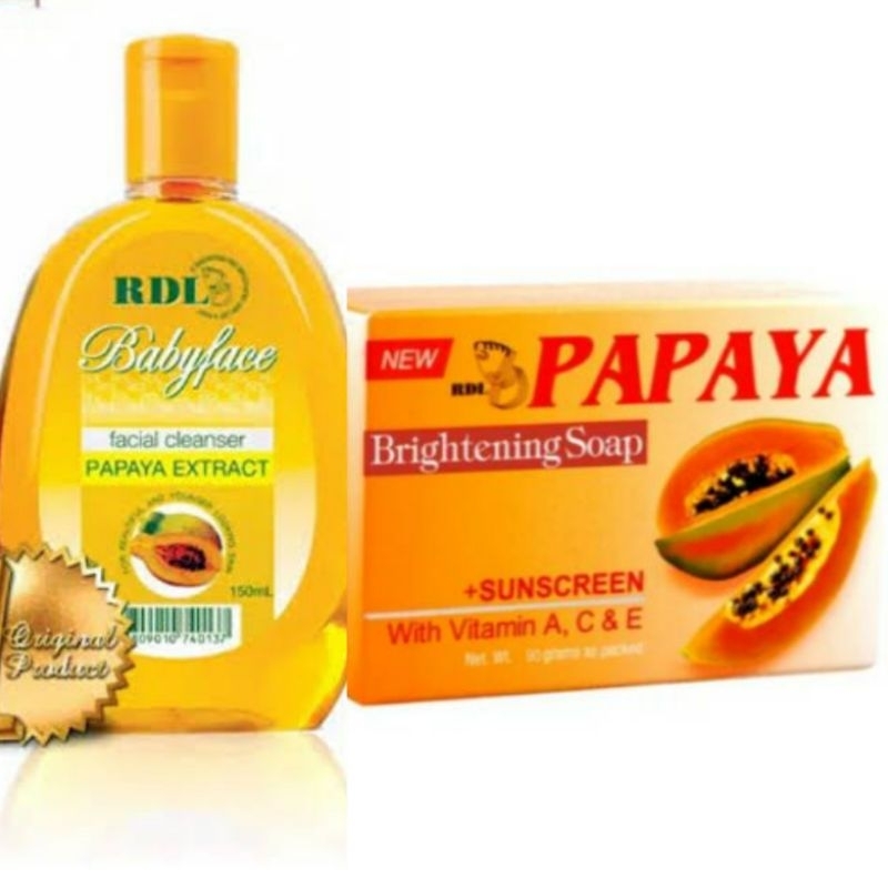 PAKET RDL CLEANSER &amp; SABUN PAPAYA ORI BPOM