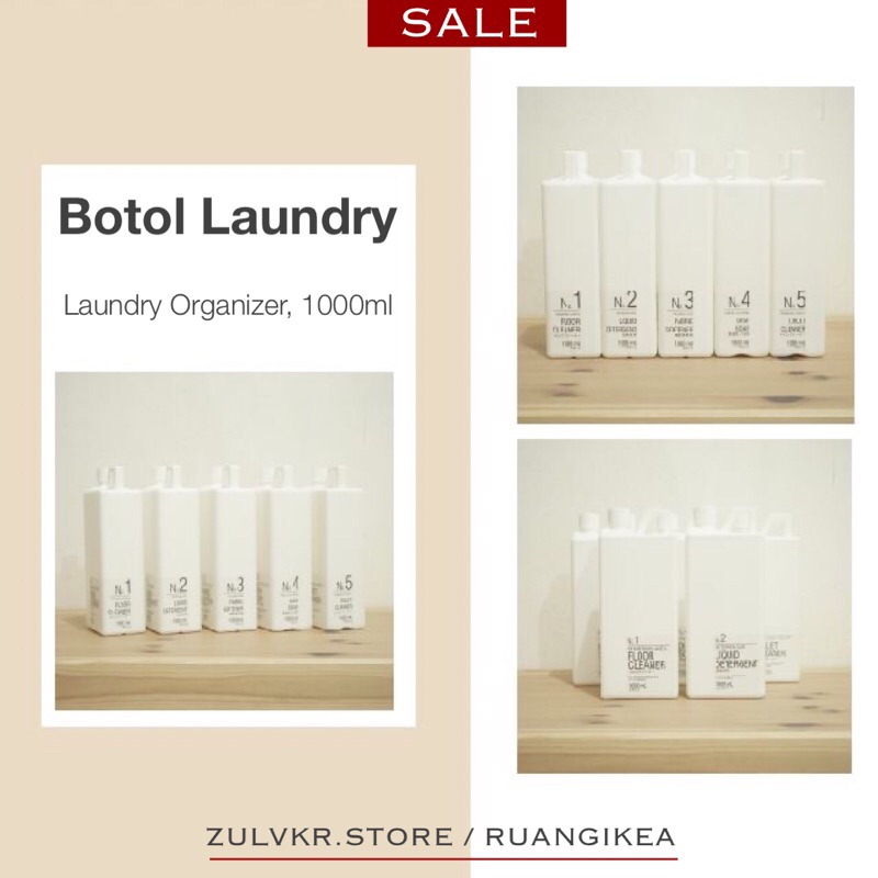 [V1.2] Botol laundry aesthetic refill Botol Sabun Cair LAUNDRY ORGANIZER - JERIGEN DETERJEN SABUN RE
