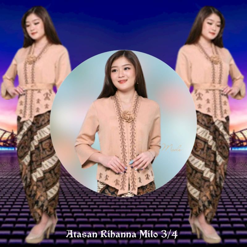 Atasan Kebaya Encim Modern Wisuda Kebaya Floy Bordir