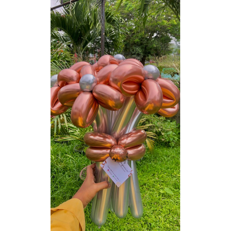BUKET BUCKET BALON / FLOWER BALOON BOUQUET (HADIAH WISUDA, BALON WISUDA, BALON BUNGA)
