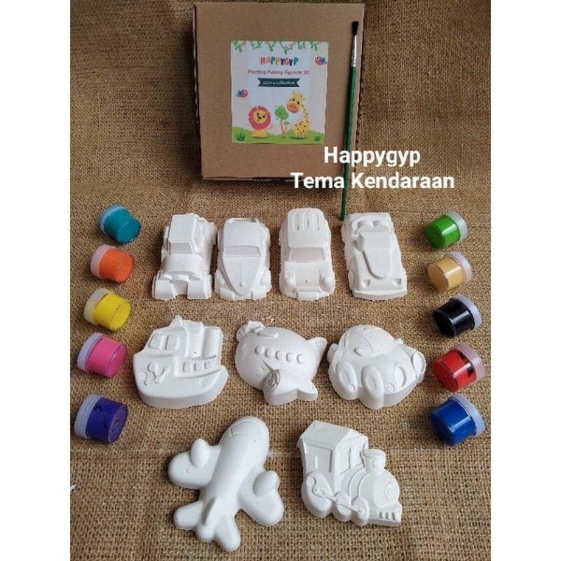 PATUNG GYPSUM EDUKASI ANAK MEWARNAI / MAINAN EDUKASI / PAKET MELUKIS KARAKTER /MELUKIS GYPSUM / PATUNG LUKIS ANAK