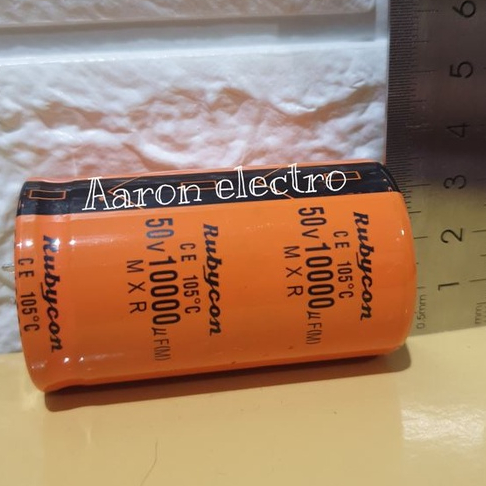 Elco 10000UF 50V 10000 UF 50 V RUBYCON ORANGE OREN