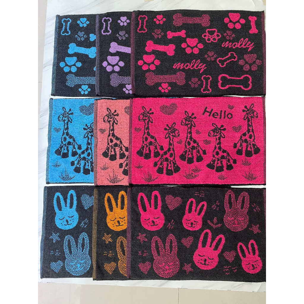 Keset Kaki Handuk Serap Air Corak Motif Salur Garis Pelangi Rainbow 40x60 Keset Lantai Tebal Kamar Mandi Keset Kaki Handuk Tebal Warna Tua Gelap