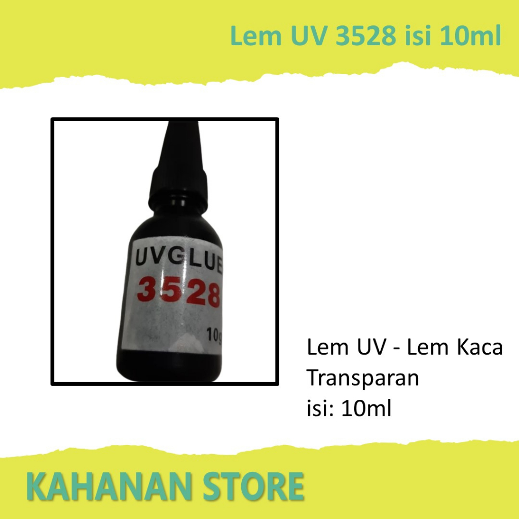Lem Kaca Bening - Lem Transparan - Lem UV 3528 isi 10ml