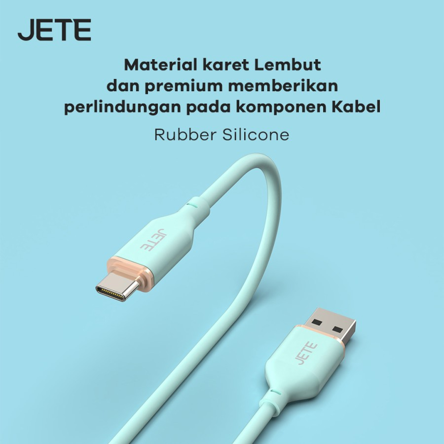 Kabel Data Type C 5A Fast Charging 22.5Watt JETE CX10 - Garansi 2thn