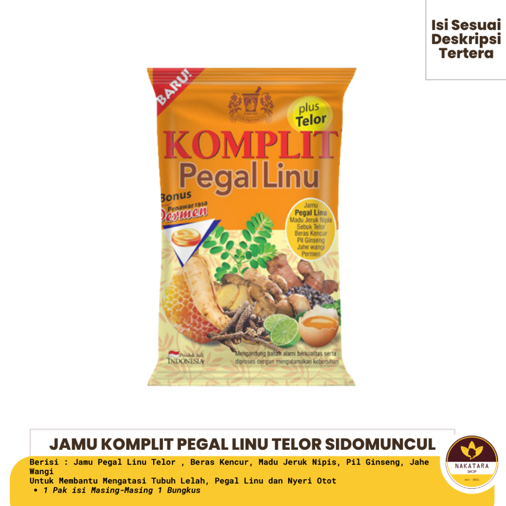 

PEGAL LINU KOMPLIT PLUS TELOR SIDO MUNCUL BONUS PERMEN ECERAN