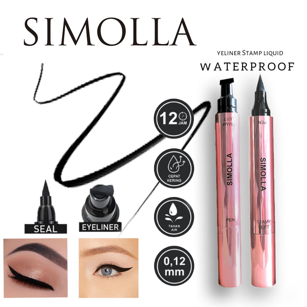 Eyeliner stamp by SIMOLLA 2in1 Waterproof high quality Premium Eyeliner
