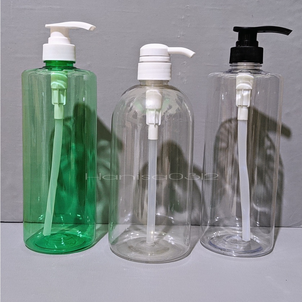 Botol Pump 1000 ml Bening Hand Soap / Botol Pump 1 Liter Ijo Tempat Sabun Cair