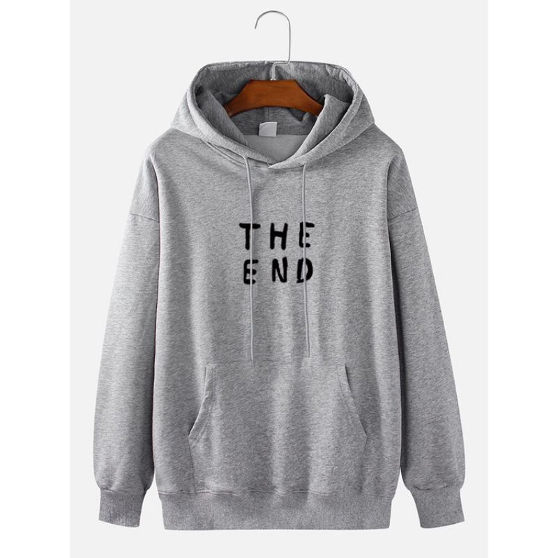 HOODIE JAKET THE END PRIA WANITA ABU