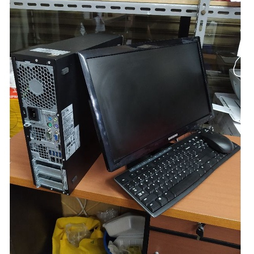 paket komputer full set cpu Hp destop/sff core  i3-2100 3.10Ghz+monitor 19 inch +keyboard mouse siap pakei