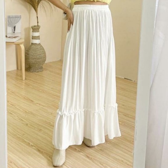 Rok panjang Plisket Lidi Cabang Rok muslim/Mayung/Payung Longgar/jumbo Bawahan Terbaru Termurah Terlaris