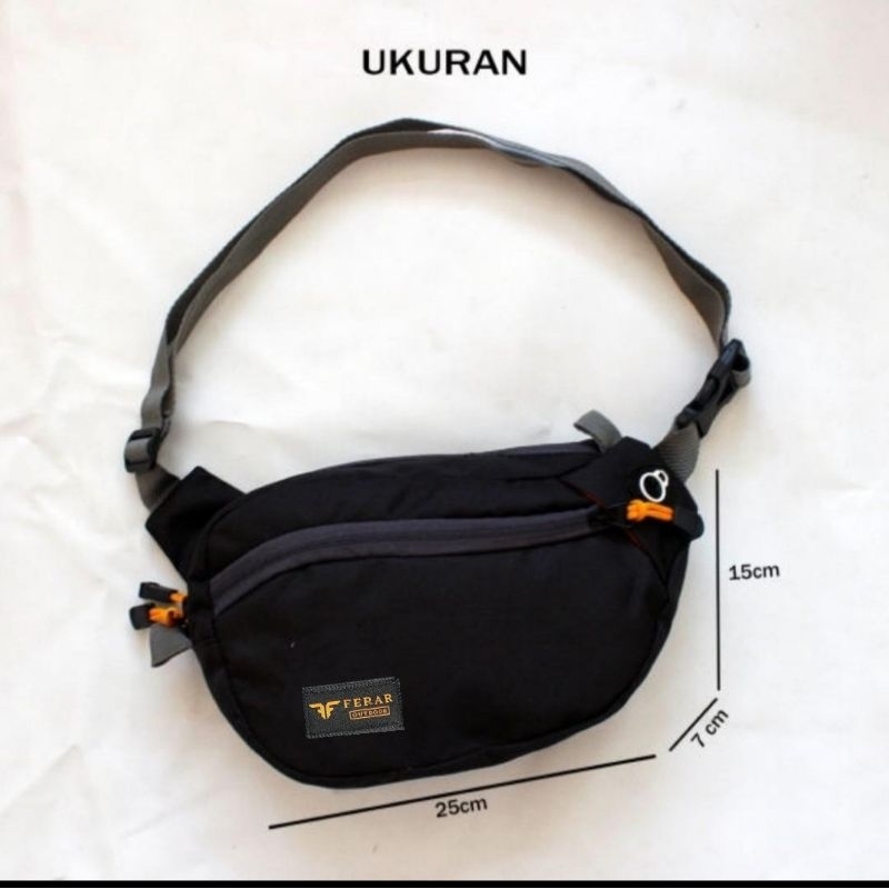 Tas waistbag/Tas selempang pria wanita Ferar Fish