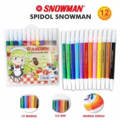 

Spidol 12 Warna Snowman