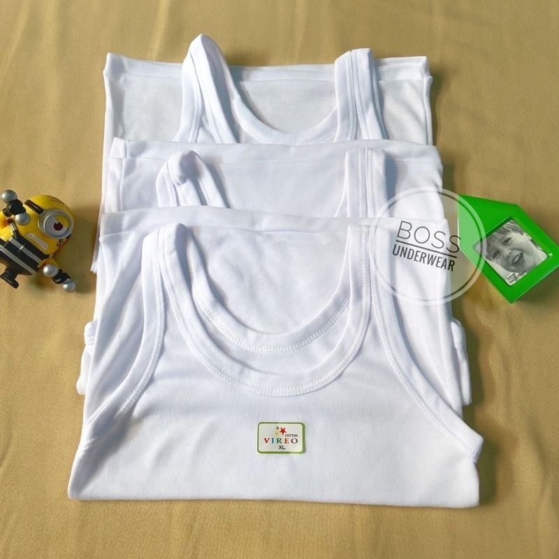 [3PCS] Singlet Anak Putih halus, Singlet anak sekolah, kaos dalam cowo cewe, Singlet Anak Size besar