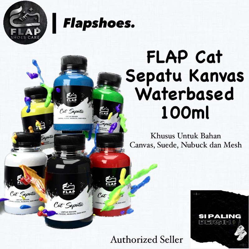 FLAP Shoes Cat Sepatu Kanvas Water Based Permanen Anti Air 100ml