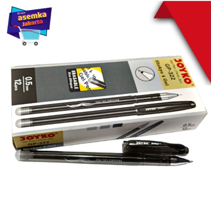 Bolpen Pulpen Gel Joyko GP-322 Shokyo 4 Gel bisa di hapus isi 12pcs