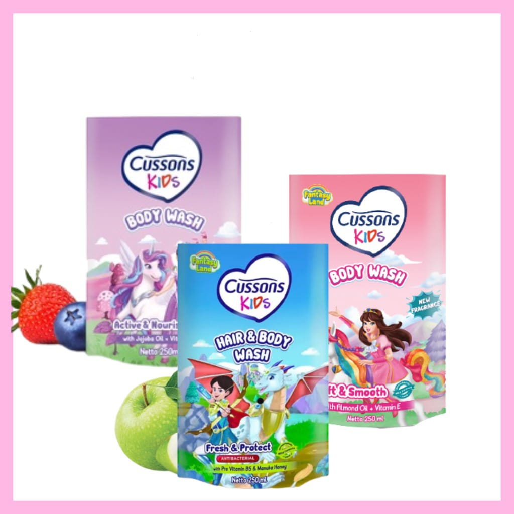 Cussons Kids Body Wash 250ml REFILL / Kid Body Wash / Cusson Sabun Mandi Anak 250 ml Arjuna