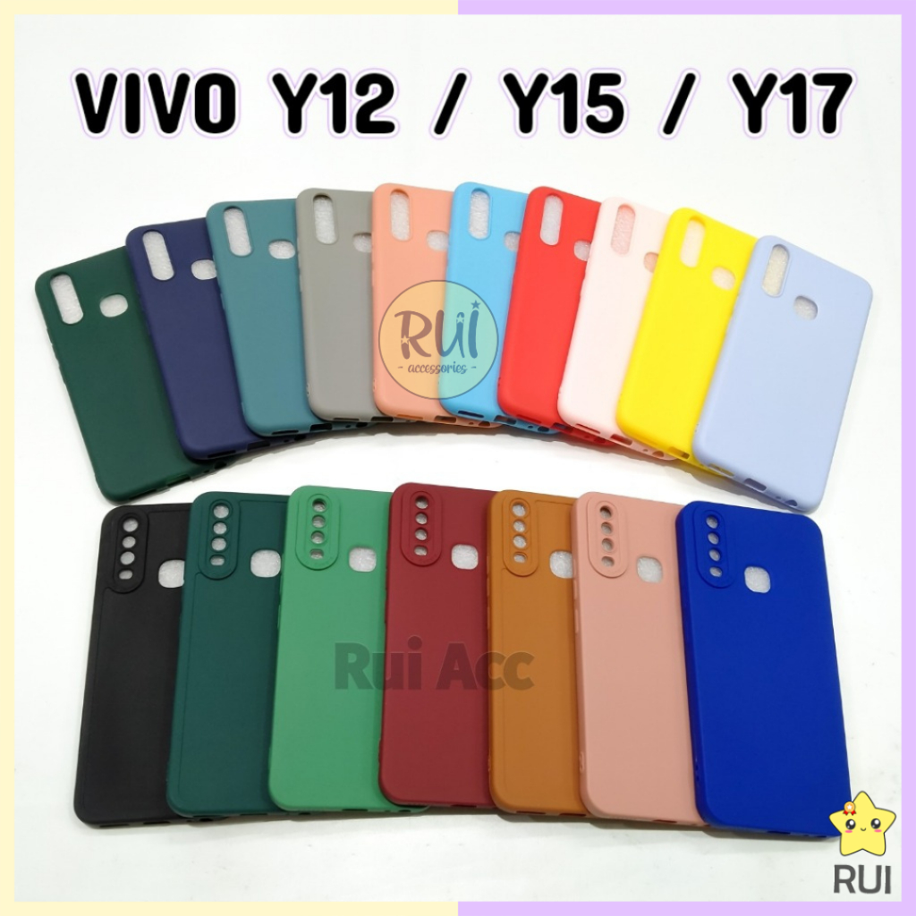 Silikon Candy Vivo Y11 Y12 / Y15 / Y17 Softcase Warna Warni Lentur Macaroon Pastel Hijau Merah Pink 