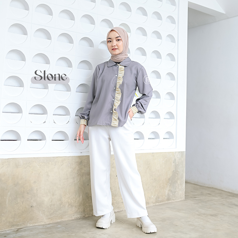 CASSIE SHIRT / KEMEJA WANITA / KEMEJA KOREAN STYLE