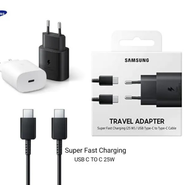 Adaptor Charger+Cable Data USB C to Type C Galaxy Samsung S21 S22 S20 FE S10 S10-5G S10E S10 Plus S10 Lite S8 S8+ S9 S9+ Chargeran HP 2.0 2,0 Ampere 2A 5A 2.4A 5V/9V Casan Batok Kepala Quick Charge Fast Charging Kabel Cas An Micro 5 A 2 4 5G 4G 5G Ultra