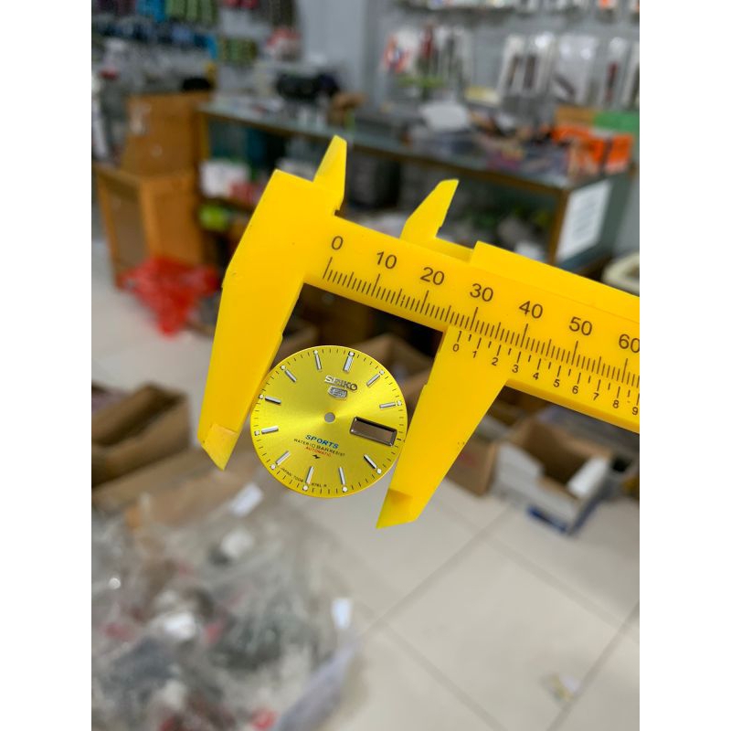 Plat Dial Jam Tangan Seiko 5 sport Kuning 7009