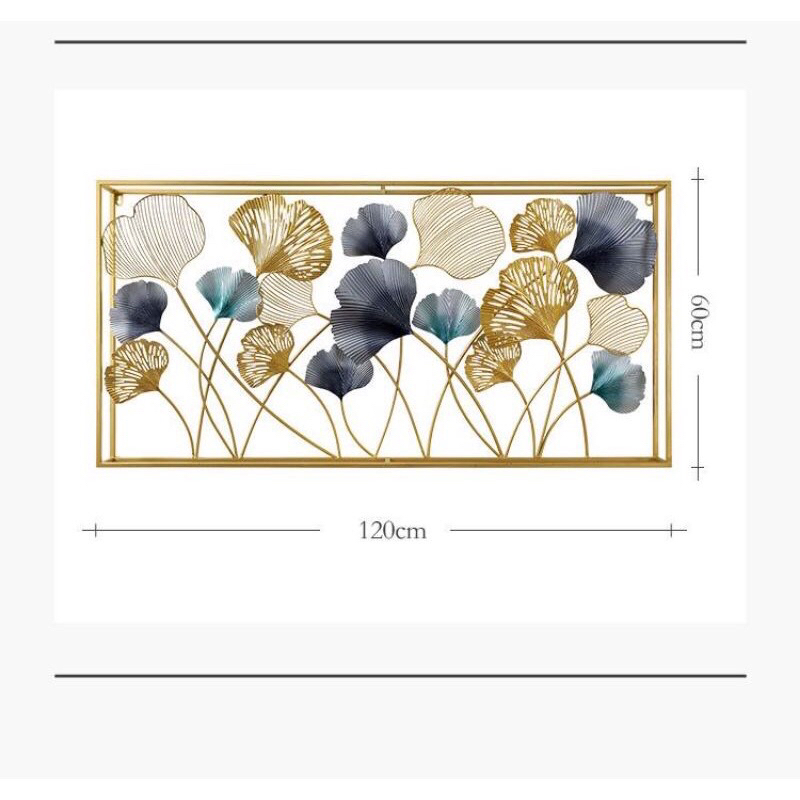 Luxury Wall Decoration Nordic 3D Iron Art Wall Decoration Wall Hanging Pajangan Modern Dinding Daun Ginkgo / Gingko Leaf Hiasan Ruangan