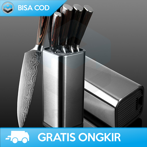 TEMPAT PISAU DAPUR STAINLESS STEEL KNIFE HOLDER TAFFHOME TAHAN KARAT