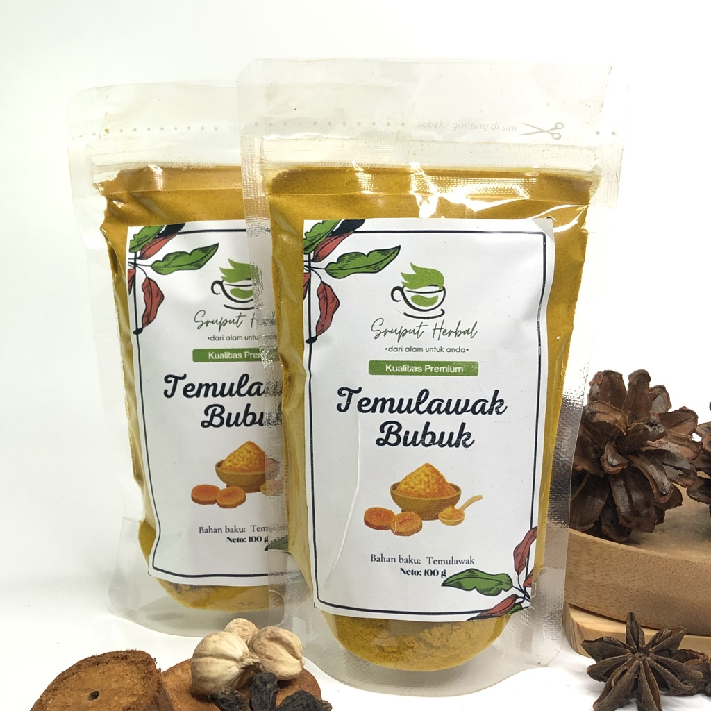 100gr Temulawak Bubuk Murni Ground Java Turmeric Kualitas Premium JSR Rempah Sruput Herbal [COD]