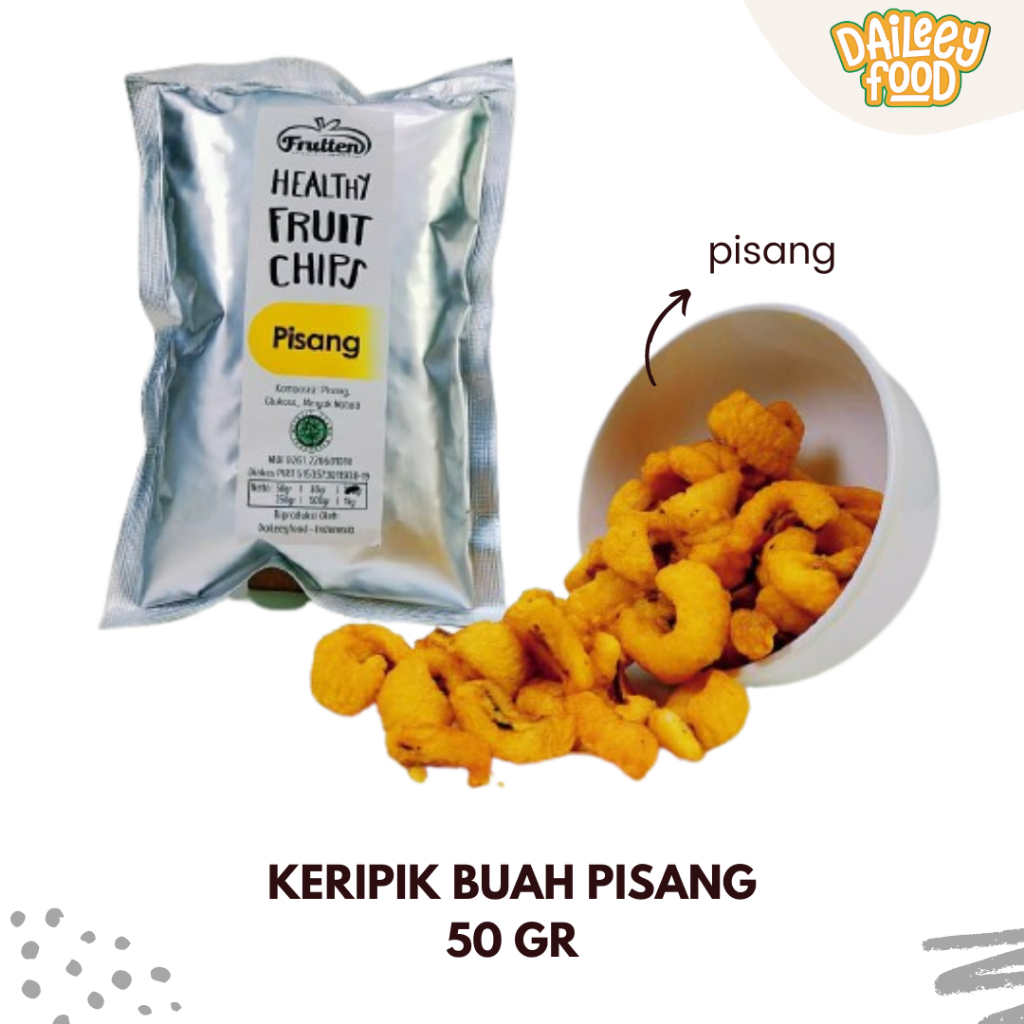 

Keripik Kripik Buah Pisang 100 Gram Frutten Oleh2 Khas Malang