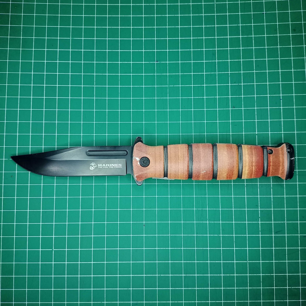 USMC Combat fighter folding Pocket knife hunting tactical