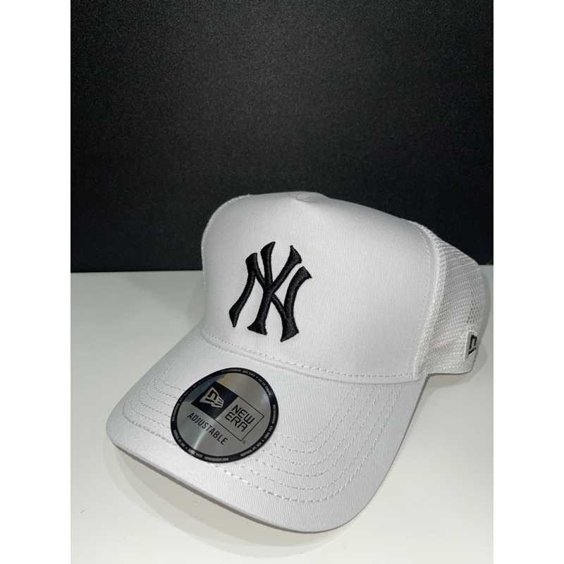 TOPI MLB NY ABU LOGO HITAM JARING