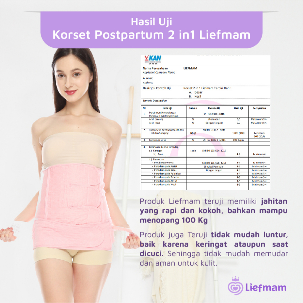 Korset Postpartum 2 in 1 Liefmam (Zaraya) - Korset Peramping Pasca Melahirkan Caesar