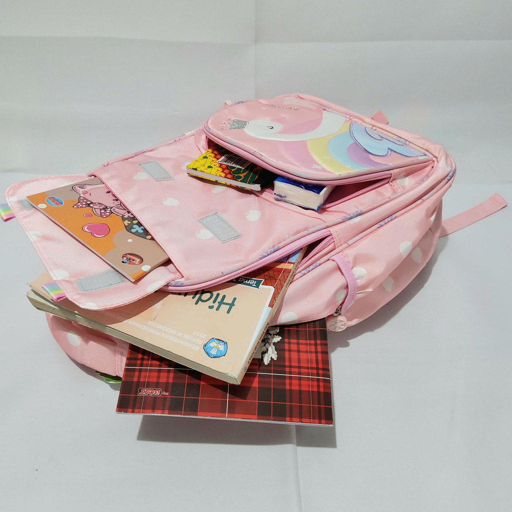 Ransel Sekolah Import Tas Anak Perempuan Cewek SD Rainbow Cantik Ukuran Besar 198