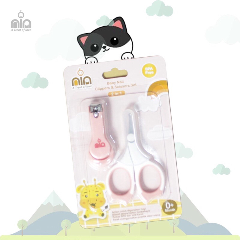 NIA Baby Nail and Hair Kits Gunting Kuku + Sisir Bayi 4in1 &amp; 2in1