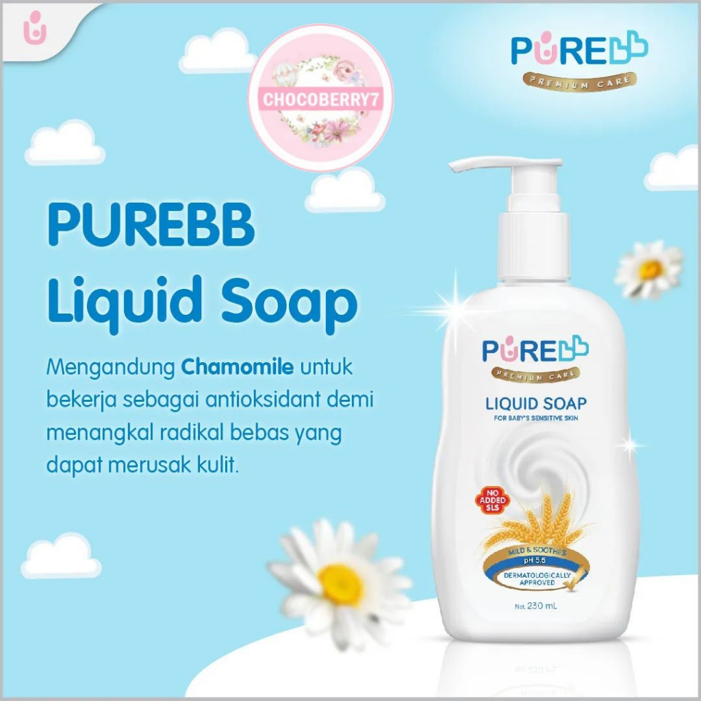 PureBB Liquid Soap Pure Baby Sabun Mandi Bayi Kulit Sensitif 80 230 ml