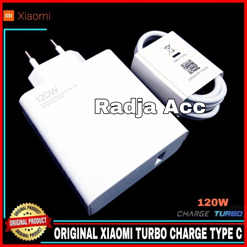 Charger Xiaomi 12T 12 Pro TURBO CHARGE ORIGINAL 100% 120 Watt Type C