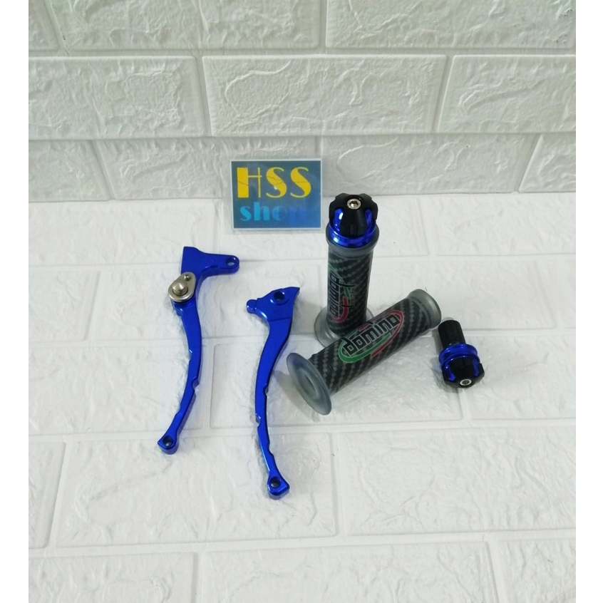 Handle Rem Variasi Cnc + Handgrip Domino + Jalu stang Mahkota = Fazzio 125, Mio J, Mio M3, Mio S, Xe