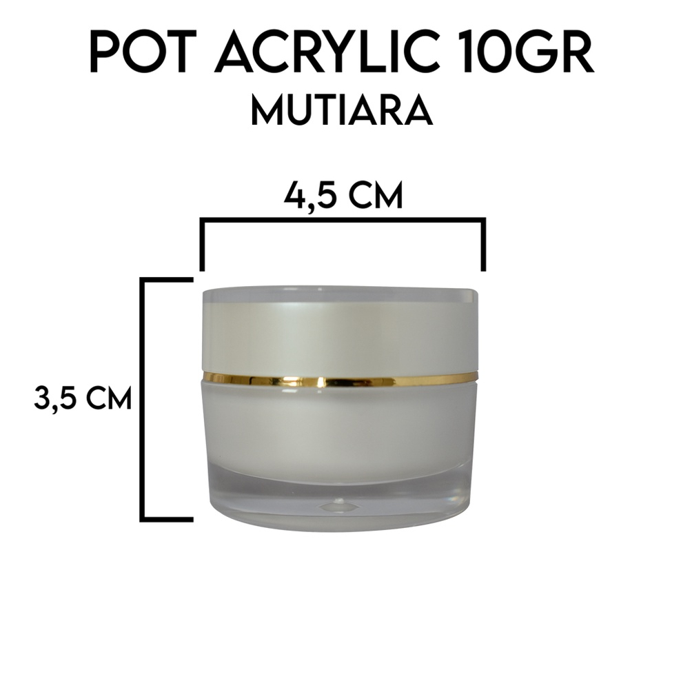 Jual Pot Acrylic Gr Putih List Gold Pot Acrilic Pot Akrilik Pot