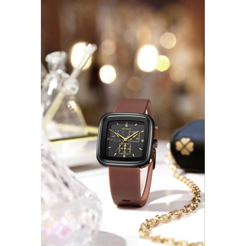 JAM TANGAN PRIA WANITA EXCLUSIVE JIMS HONEY JH 8027 JAM TANGAN UNISEX STRAP KARET RUBBER KOTAK UNIK KADO ULTAH ANNIVERSARY PACAR ISTRI CEWEK PEREMPUAN UNIK ELEGANT CANTIK MURAH FEMINIM