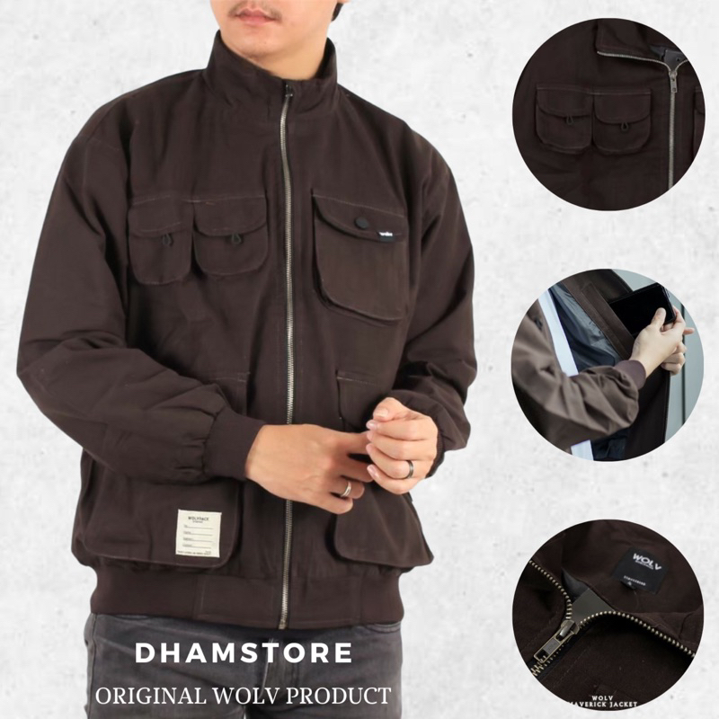 ORIGINAL WOLV Jaket Maverick Coklat Jaket Parka Wolv