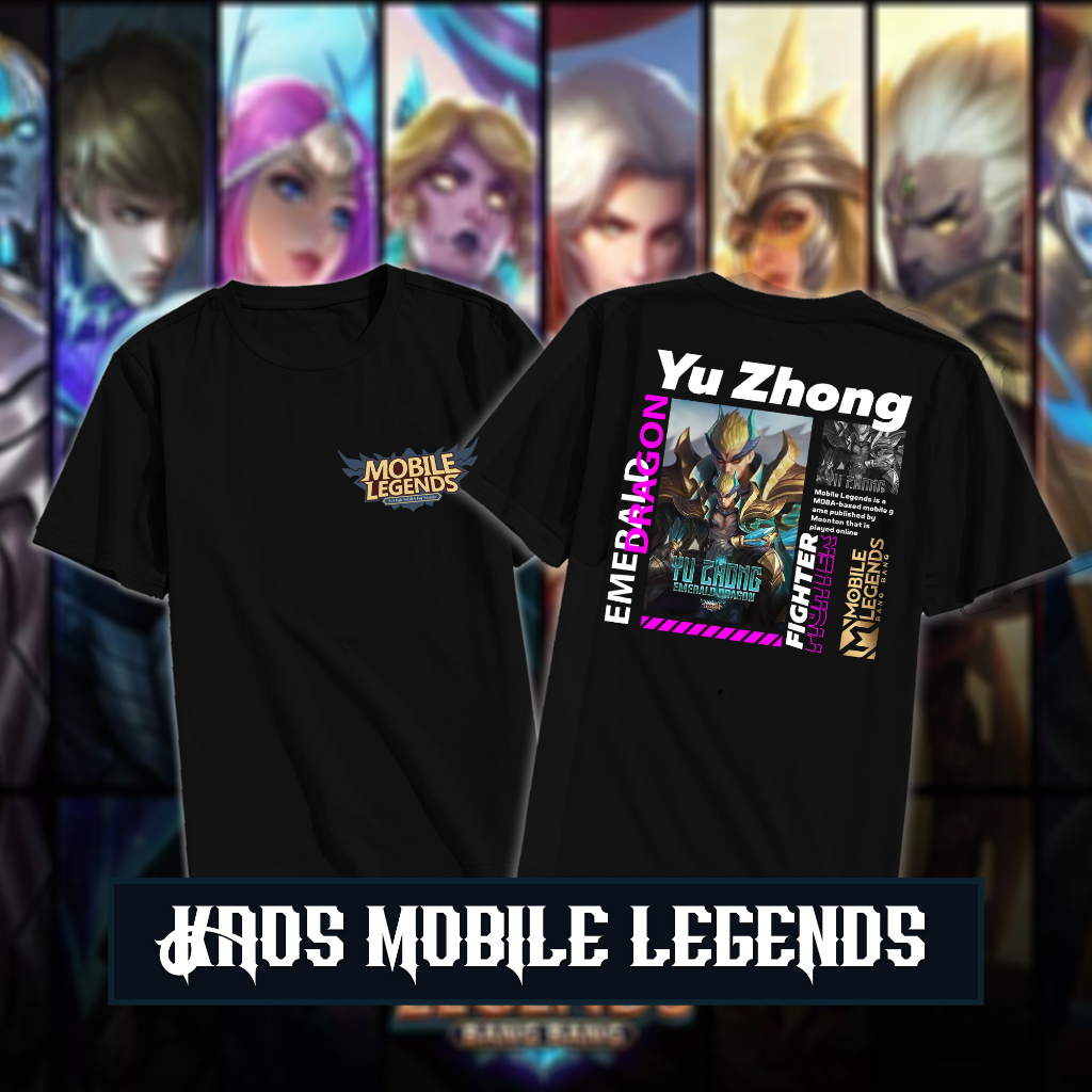 3bee.store - PROMO KAOS T- SHIRT /KAOS MOBILE LEGEND /KAOS HERO YU ZHONG MOBILE LEGEND /BAJU DISTRO/