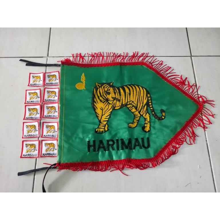 Bendera &amp; Tanda Regu Bordir per set (1 bendera + 10 tanda regu)