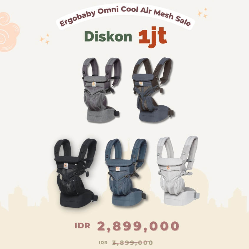 Ergobaby Omni 360 Cool Air Mesh Carrier - Ergo Baby Original Gendongan Anak Bayi Baby Carrier Support