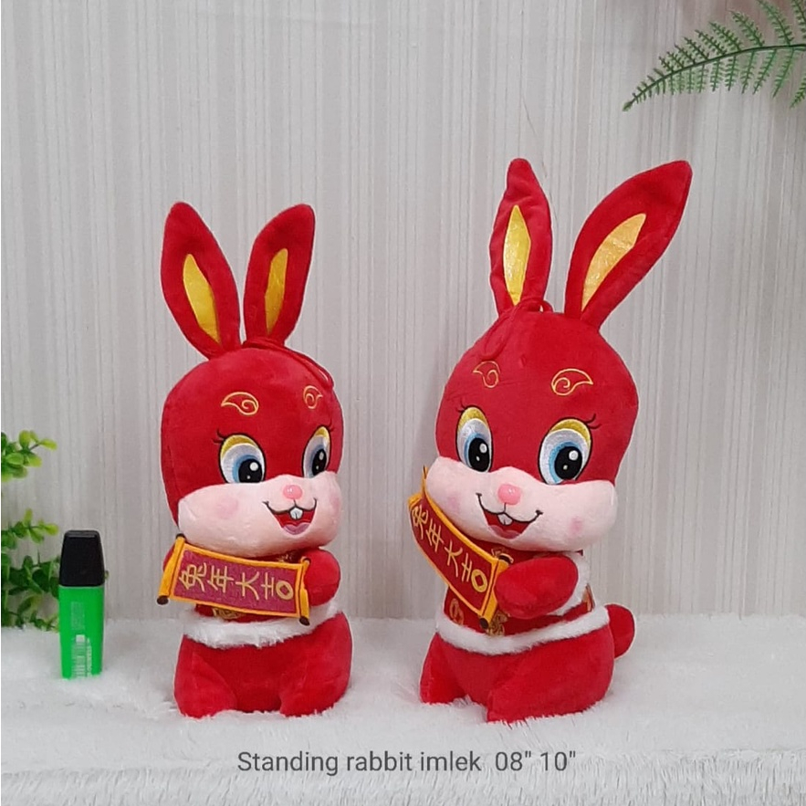 Boneka Kelinci Imlek Size 8&quot;/22cm/hiasan imlek/boneka rabbit imlek/