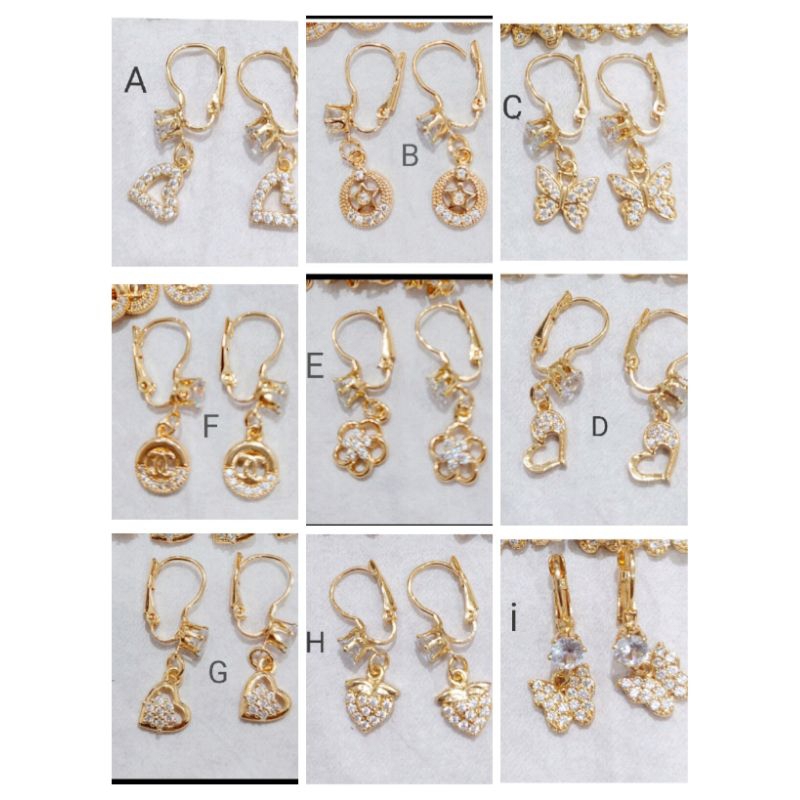 DJ&amp;B98. Anting xuping wanita berlapis emas dgn mata zircon
