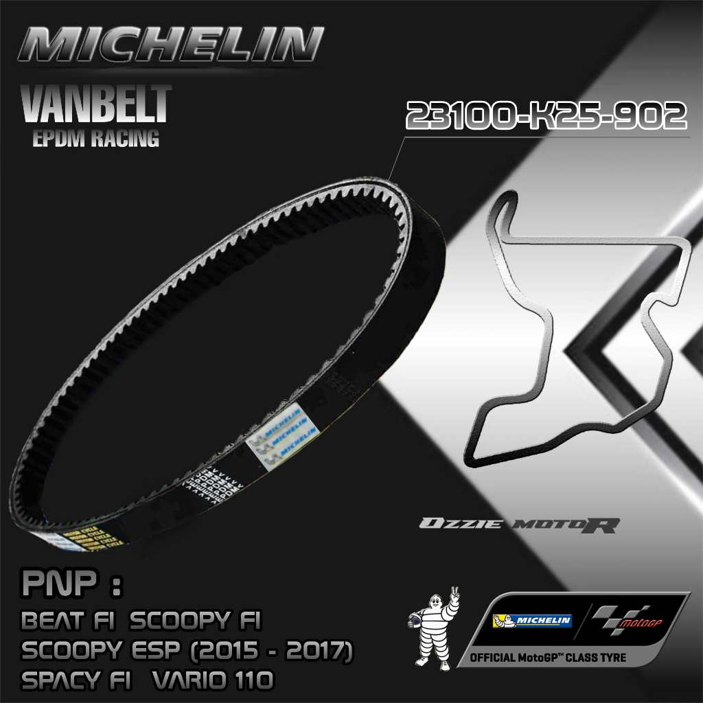 MICHELIN MOTOR CYCLE BELT VAN BELT EPDM RACING ( GARANSI 100% UANG KEMBALI ) UNTUK V-BELT MOTOR SEMUA TIPE HONDA YAMAHA ORIGINAL K16 K25 K36 K44 K97 KVY KZR KVB 2DP 54P 5TL 2PH B65 B5X B3Y K1A K1Z