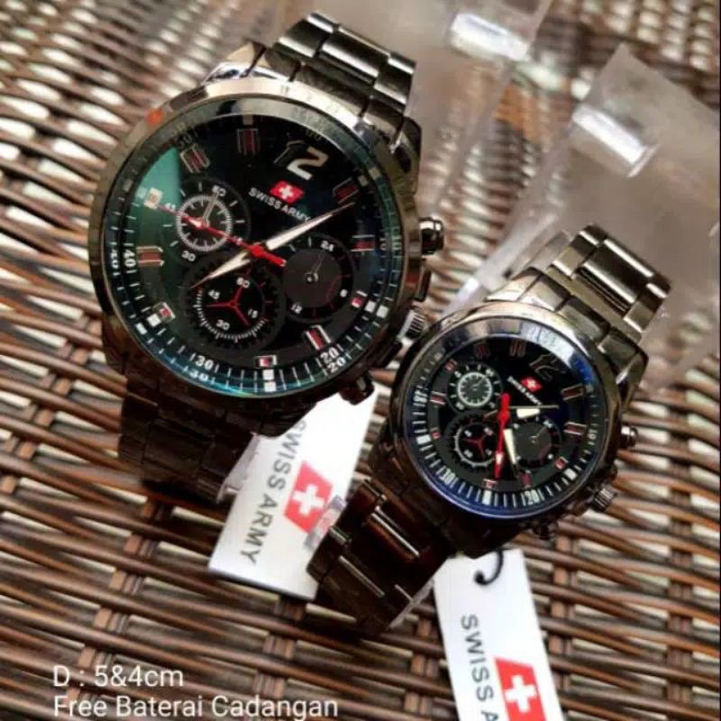 jam tangan couple charles delon original anti air sudah sepasang